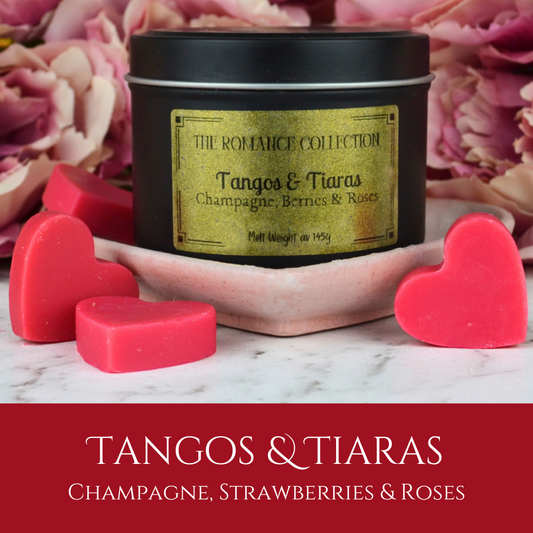 Tangos & Tiaras: Champagne & Strawberries - Eco Soy Wax Melt Tin