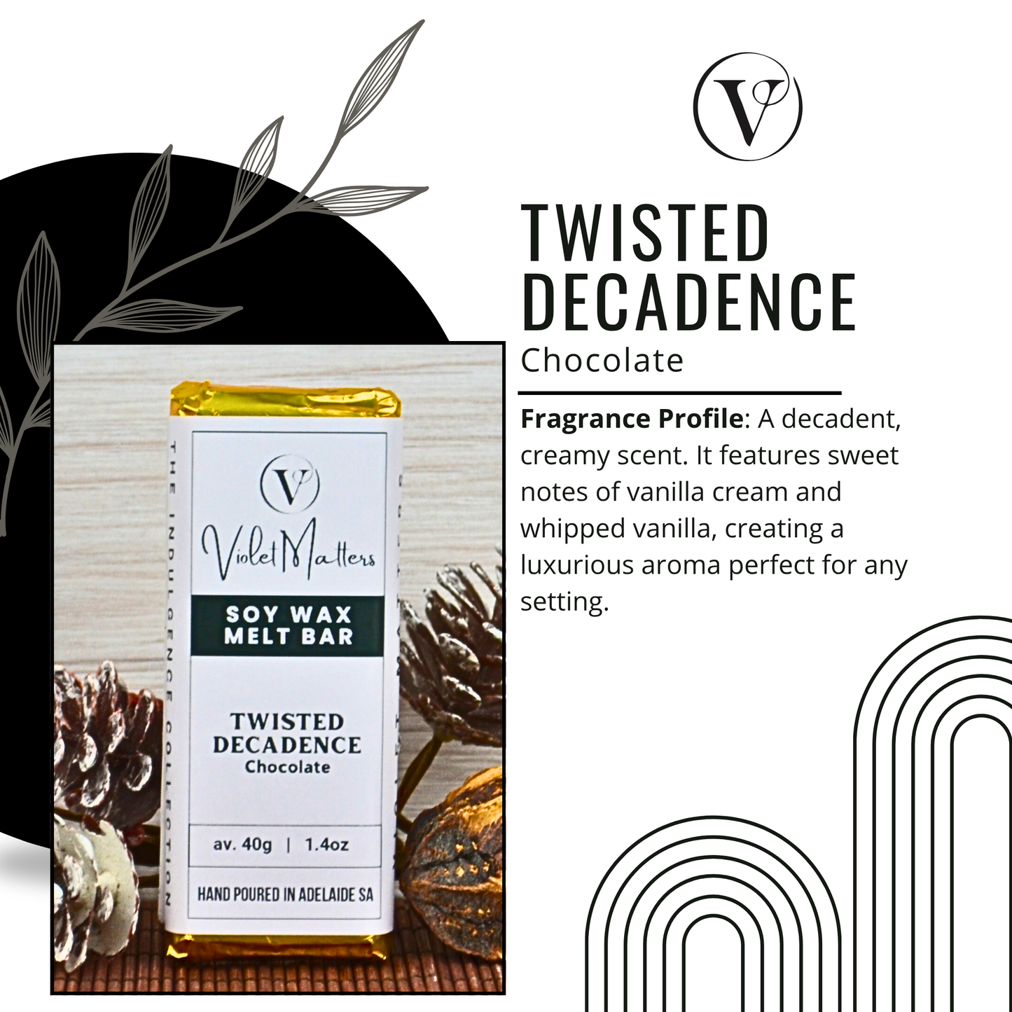 Twisted Decadence: Chocolate - Eco Soy Wax Melt Bar