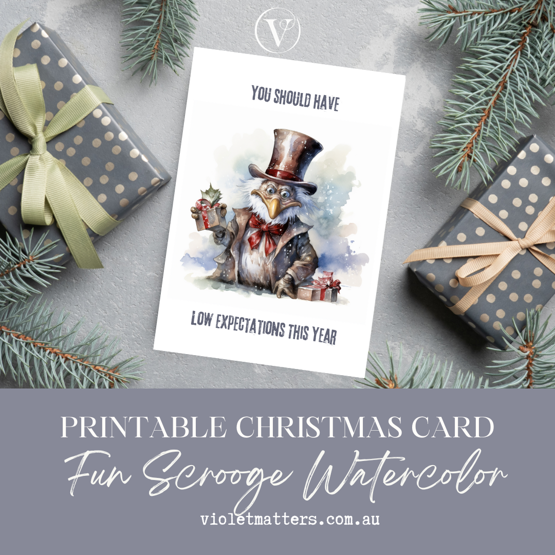 Fun Scrooge Printable Anti-Christmas A5 Card