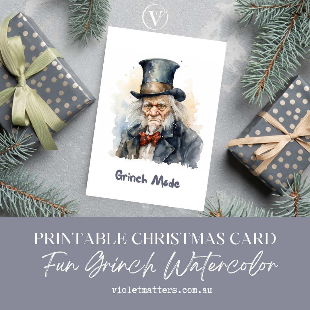 Grinch Mode Printable Anti-Christmas A5 Card