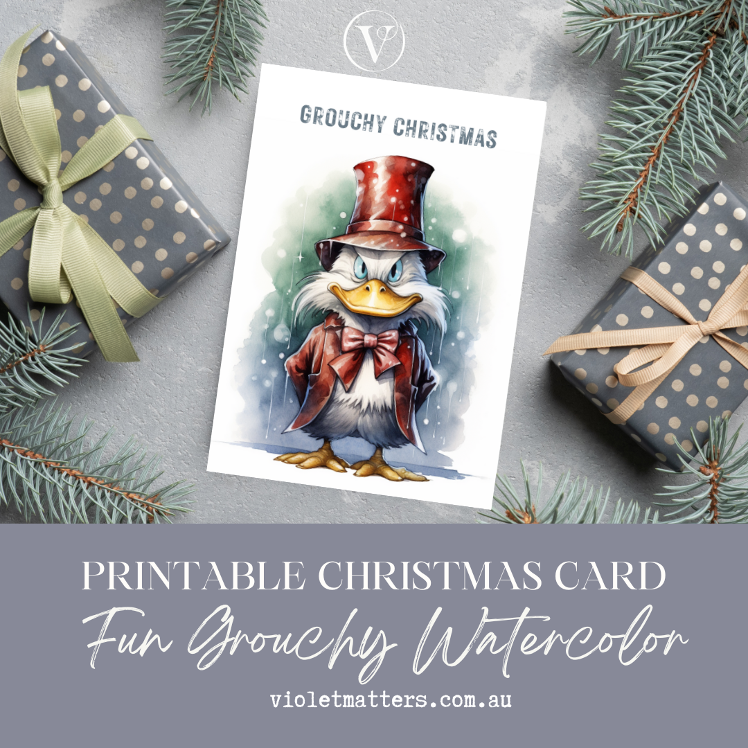 Fabulous Grouchy Christmas Printable Anti-Christmas A5 Card