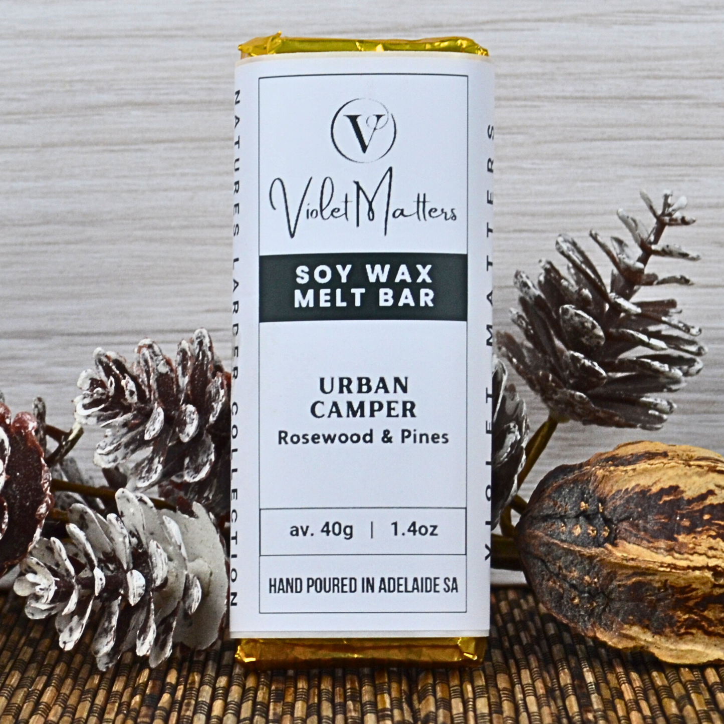 Urban Camper: Rosewood & Pines - Eco Soy Wax Melt Bar