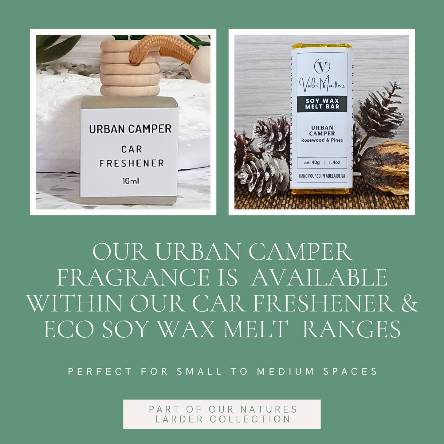 Urban Camper: Rosewood & Pines - Eco Soy Wax Melt Bar