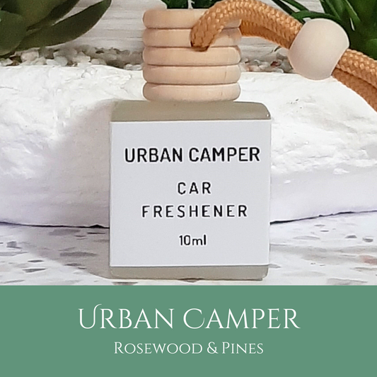 Urban Camper: Rosewood and Pines - Car Freshener