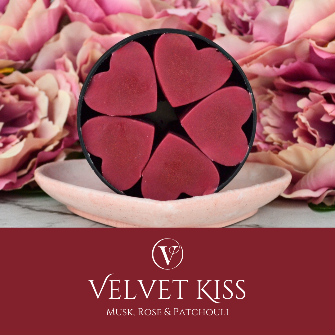 Velvet Kiss: Musk, Roses & Patchouli - Eco Soy Wax Melt Tin