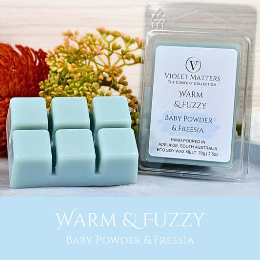 Warm & Fuzzy: Baby Powder & Freesia - Eco Soy Wax Melt
