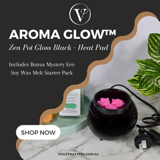 Zen Pot Glose Black - Heat Pad - Aroma Glow™