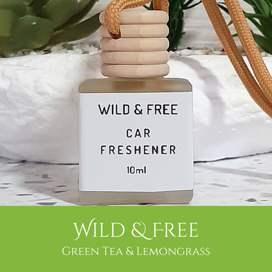 Wild and Free: Green Tea and Lemongrass - Car Freshener