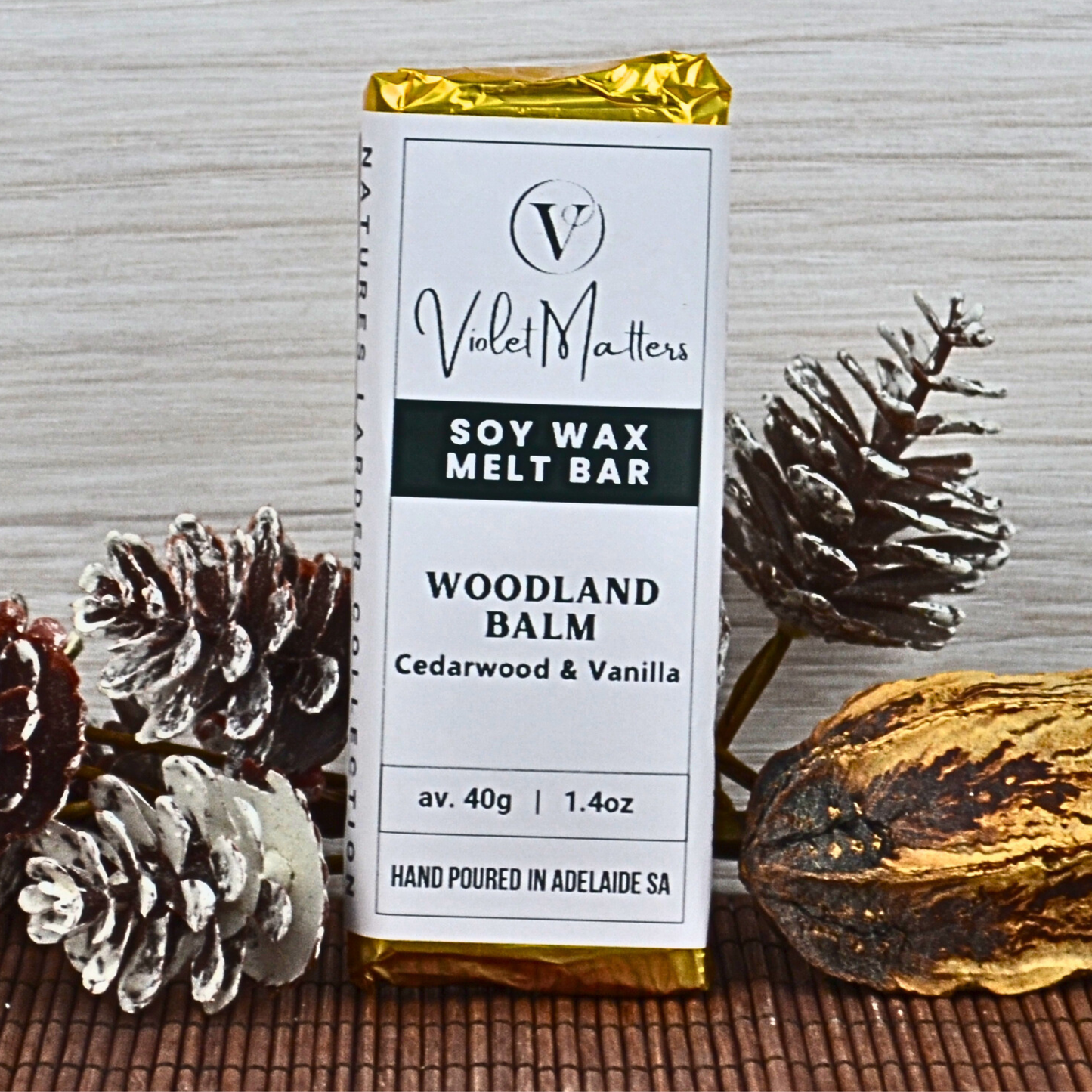 Woodland Balm: Cedar & Vanilla - Eco Soy Wax Melt Bar