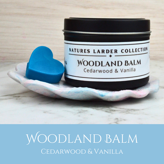 Woodland Balm: Cedarwood & Vanilla - Eco Soy Wax Melt Tin