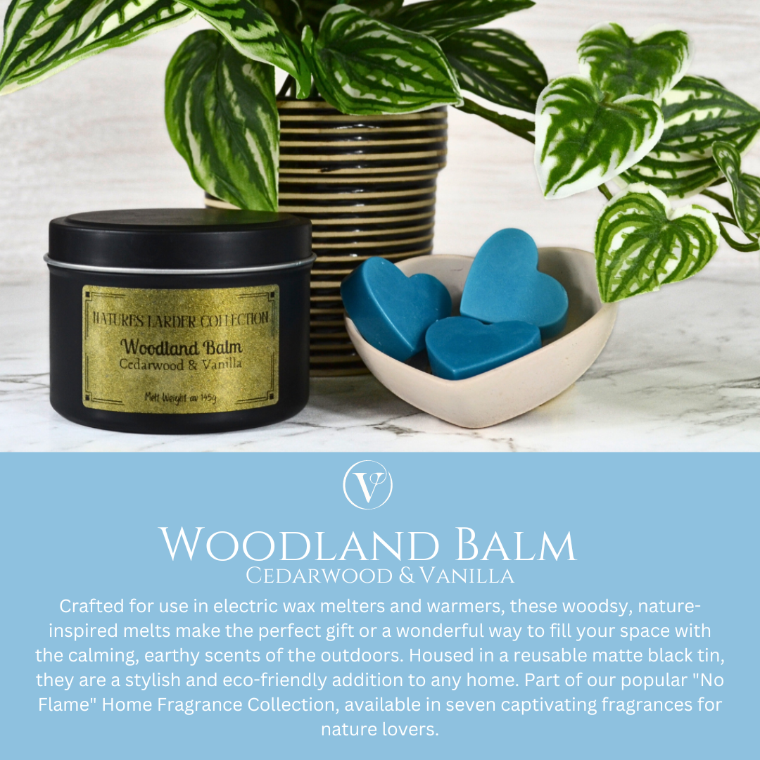 Woodland Balm: Cedarwood & Vanilla - Eco Soy Wax Melt Tin