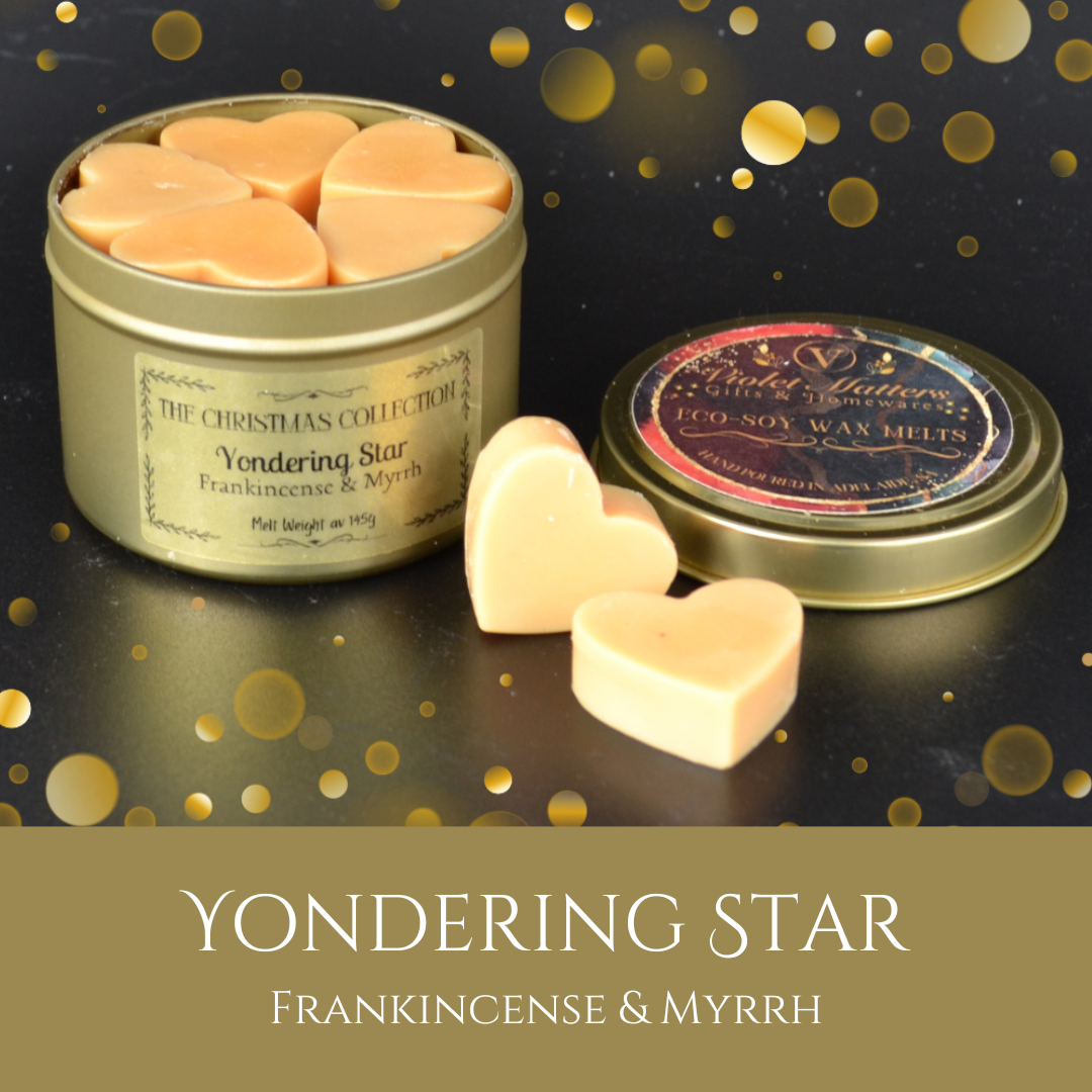 Yondering Star: Frankincense & Myrrh - Eco Soy Christmas Melt Tin